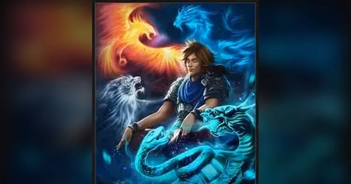 Official Wuxiaworld cover for Coiling Dragon centered over a darkened blurred cover background