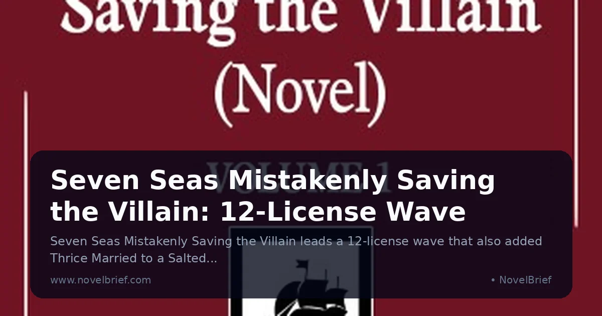Official Seven Seas placeholder cover for Mistakenly Saving the Villain volume one English novel edition