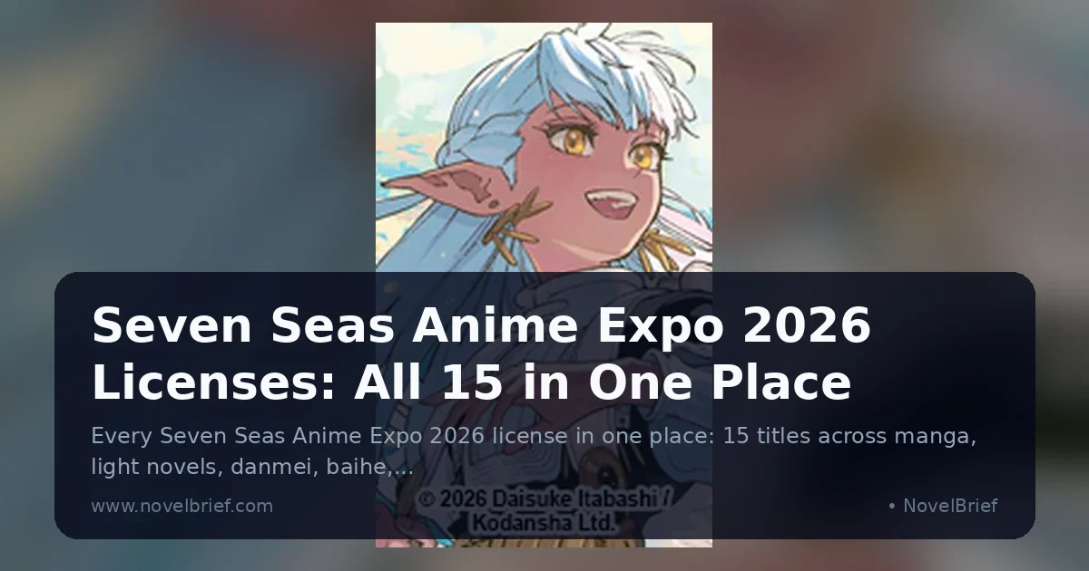 Official cover art for The Journey of a Dark Elf with Fading Powers, the lead title of Seven Seas' Anime Expo 2026 license wave