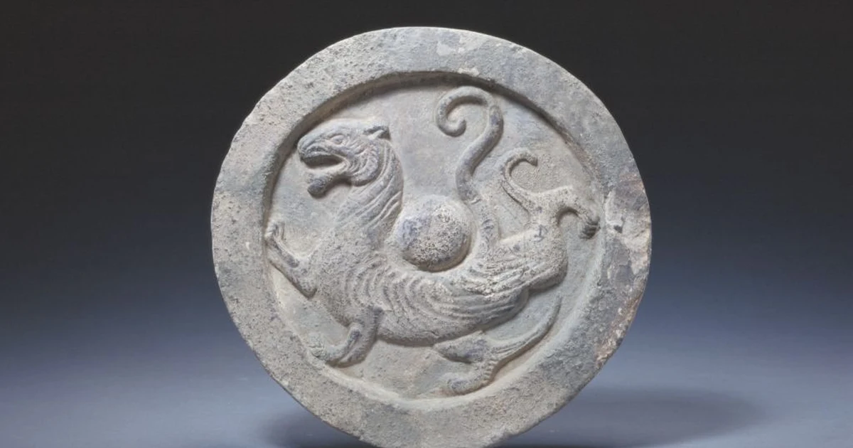 Han-dynasty White Tiger tile end from the Palace Museum collection