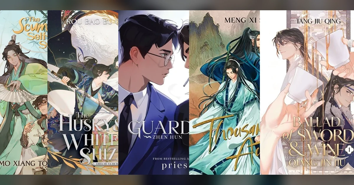 Seven Seas danmei covers arranged as a real publisher-cover collage