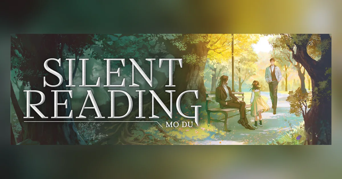 Seven Seas Silent Reading banner showing two men and a girl in a sunlit city park beside the Mo Du title lettering