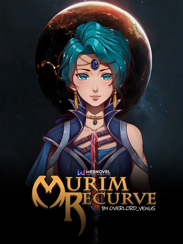 Murim Recurve official Webnovel cover showing Re'Kha before a dark red planet