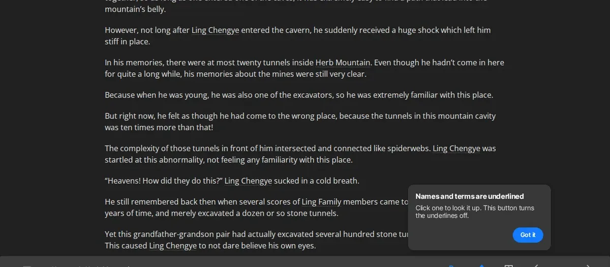 Spirit Realm Chapter 2 on Wuxiaworld: Ling Chengye finds ten times more tunnels inside Herb Mountain than he remembers