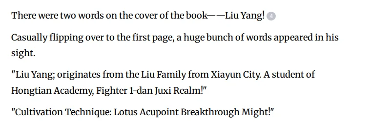 Library of Heaven's Path chapter 3 on Webnovel: a book in Zhang Xuan's mind lists student Liu Yang's family, realm, cultivation technique and battle techniques